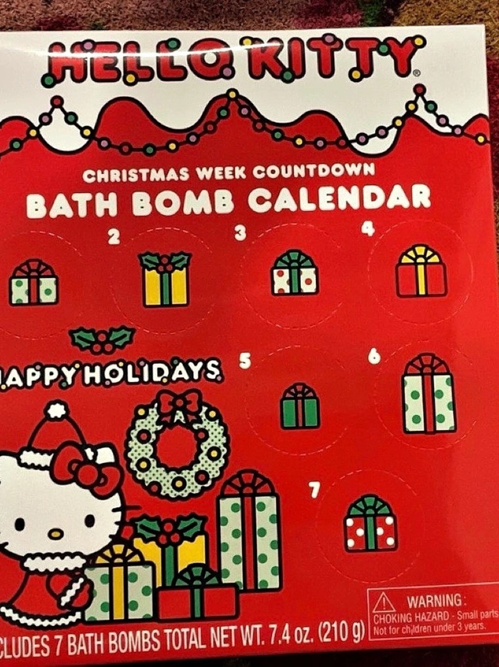 Sanrio Hello Kitty Christmas Week Countdown Bath Bomb Calendar